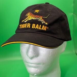 Tiger Balm Baseball Cap Black Embroidered Logo Adjustable Advertising Promo Hat